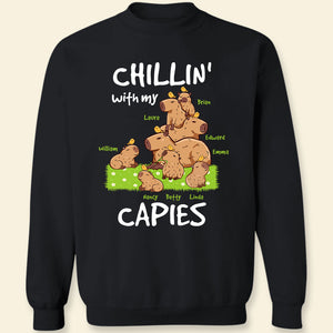 Chillin' With My Capies, Personalized Shirt, Gift For Mom - Shirts - GoDuckee