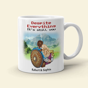 Despite Everything, It's Still You, Gift For Couple, Personalized Couple Hugging Mug, Couple Gift, Gift For Gamer 02QHTI030723HH - Coffee Mug - GoDuckee