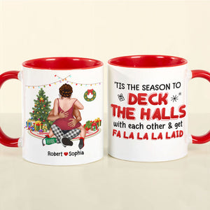 Tis The Season, Couple Gift, Personalized Mug, Funny Couple Mug, Christmas Gift - Coffee Mug - GoDuckee