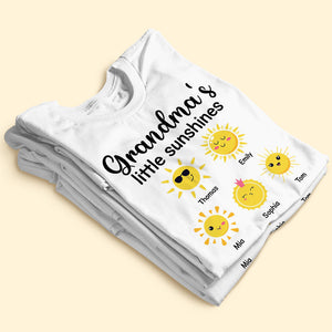 Grandma's Little Sunshines Personalized Shirt Gift For Family - Shirts - GoDuckee