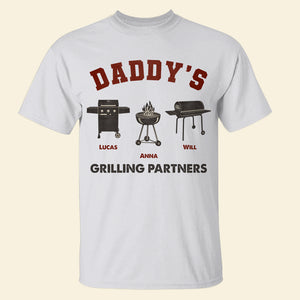 Daddy's Grilling Partners Personalized Shirt, Gift For Dad, Father's Day Gift, BBQ Grill Dad Shirt - Shirts - GoDuckee