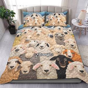 Personalized Gifts For Sheep Lover Quilt Bed Set 01kati261224 - Blanket - GoDuckee
