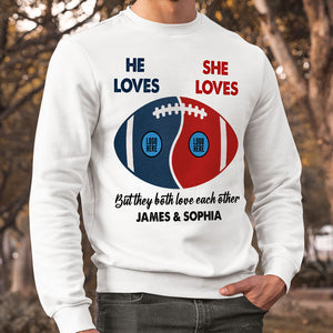 American Football Fans Love Each Other Personalized Shirt Gift For Couple - Shirts - GoDuckee