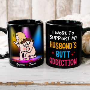I Work To Support My Husband's 03DTDT130323HH Personalized Funny Couple Mug - Gift For Couple - Coffee Mug - GoDuckee