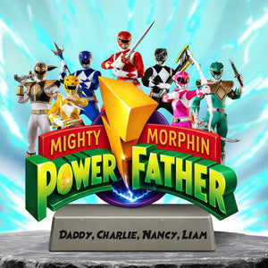 Power Father Plaque - Personalized Gifts For Dad 05huti220525 - Shaped Plaques - GoDuckee