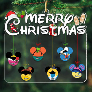 Merry Christmas, Gift For Family, Personalized Acrylic Ornament, Xmas Mouse Ornament, Christmas Gift 02OHTI251023 - Ornament - GoDuckee