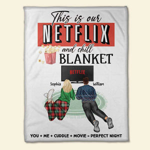 This Is Our Chill Blanket, Couple Gift, Personalized Blanket, Couple Lying Back Blanket 01TOTI150823TM - Blanket - GoDuckee