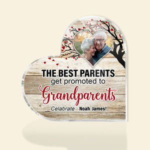 The Best Family Celabrate, Personalized Heart Shaped Acrylic Plaque, Gift For Family - Decorative Plaques - GoDuckee