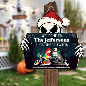 Welcome To Family Midnight 02QHDT250823 Personalized Wood Sign, Gifts For Horror Family - Wood Sign - GoDuckee