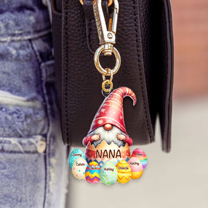 Personalized Easter Gifts For Grandma Keychain 02nati060225 Gnome Nana - Keychains - GoDuckee