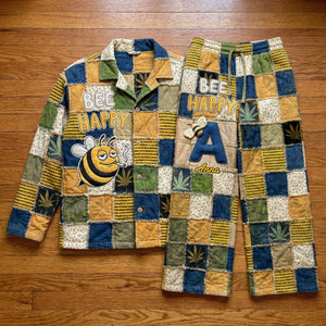 Bee Pajama Set - Personalized Gifts For Weed Lovers 01pati120126 - Pajama Set - GoDuckee