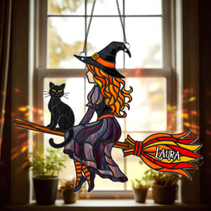 Witch Suncatcher - Personalized Gifts For Witch Fans 02ohti150825 - Ornament - GoDuckee
