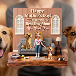 Dog Mom Acrylic Plaque - Personalized Gifts For Dog Lover Plaque 02KITI230226 - Shaped Plaques - GoDuckee