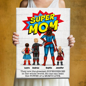 No One Can Beat Super Dad Personalized Canvas Poster - Dad's Gift - Poster & Canvas - GoDuckee