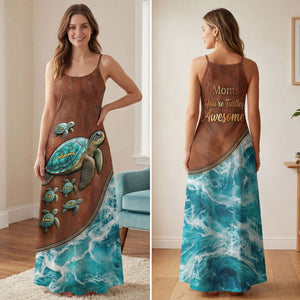 You're Turtley Awesome Maxi Dress - Personalized Gifts For Mom 02NATI240326 - Dress - GoDuckee