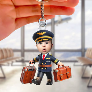 Custom Photo Gifts For Pilot Baby Keychain 01ohti061224 - Keychains - GoDuckee