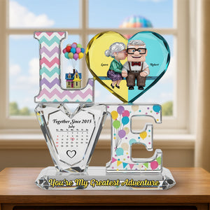 Anniversary Old Couple Plaque - Personalized Gifts For Couple 05tgti260625 - Shaped Plaques - GoDuckee