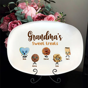 Grandma's Sweet Treats, Personalized Resin Plate Gift For Grandma 03HUDT070623 - Resin Plate - GoDuckee