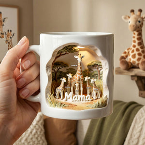 Giraffe Mom Coffee Mug - Personalized Gifts For Mother 02toti100226 - Coffee Mug - GoDuckee