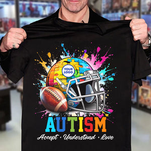Personalized Gifts For Autism Football Shirt 04huti200225 - Shirts - GoDuckee