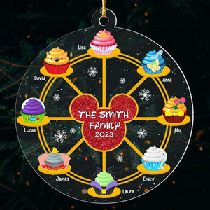 Gift For Family, Personalized Acrylic Ornament, Cupcake Kids Ferris Wheel Ornament, Christmas Gift 04HTTI231023 061123 - Ornament - GoDuckee