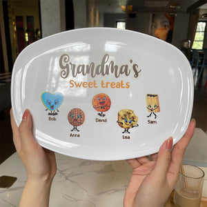 Grandma's Sweet Treats, Personalized Resin Plate Gift For Grandma 03HUDT070623 - Resin Plate - GoDuckee
