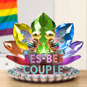 Bee Couple Acrylic Plaque - Personalized Gifts For LGBT Couple 05TGTI280525 - Shaped Plaques - GoDuckee