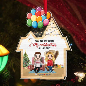 You Are My Home & My Adventure, Couple Gift, Personalized Acrylic Ornament, Movie Couple Ornament, Christmas Gift 02HTTI210823HH - Ornament - GoDuckee
