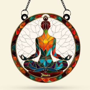 Personalized Gifts For Yoga Suncatcher Ornament 04NATI160824 - Ornament - GoDuckee