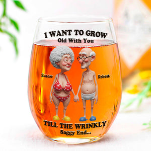 Funny Old Couple Glass Egg Cup - Personalized Gifts For Couple 04nati230825 - Glass Egg Cup - GoDuckee