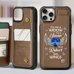 Personalized Gifts For Heaven Husband Leather Flip Wallet Phone Case 03xqti210225 - Phone Case - GoDuckee