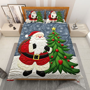 Christmas Gifts Santa Claus Quilt Bedding Set 01HUTI011124 - Blanket - GoDuckee
