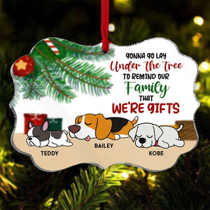 Gonna Go Lay Under The Tree, Gift For Dog Lover, Personalized Ornament, Dogs Laying Ornament, Christmas Gift 05HUDT011122 - Ornament - GoDuckee