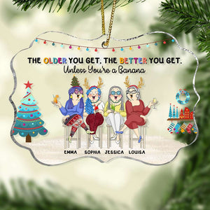 The Older You Get, The Better You Get, Gift For Besties, Personalized Ornament, Best Friends Drinking Ornament, Christmas Gift - Ornament - GoDuckee