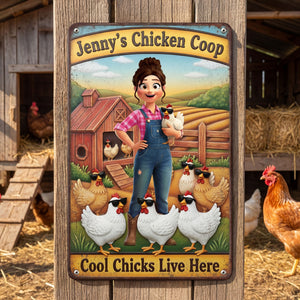 Farm Chicken Print Metal Sign - Personalized Gifts For Famer 01nati181225-Homacus