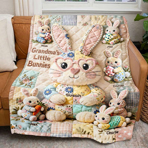 Easter Mom And Bunnies Blanket - Personalized Gifts For Mom Blanket 03NATI250226 - Blanket - GoDuckee
