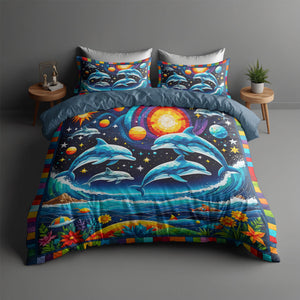 Gifts For Dolphin Lover Quilt Bed Set 043huti220125 - Blanket - GoDuckee