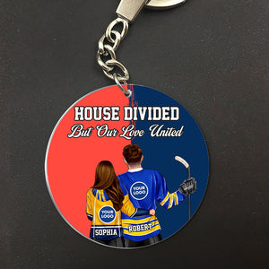 Personalized Gifts For Hockey Couple Keychain 04huti240125 - Keychains - GoDuckee