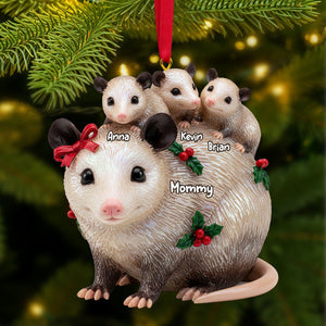 Opossums Mom And Kids Ornament - Personalized Gifts For Mom Christmas Ornament 03NATI071125 - Ornament - GoDuckee