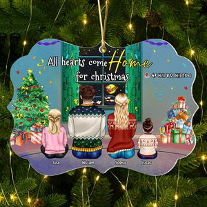 All Hearts Come Home For Christmas, Gift For Family, Personalized Acrylic Ornament, Family Ornament, Christmas Gift - Ornament - GoDuckee