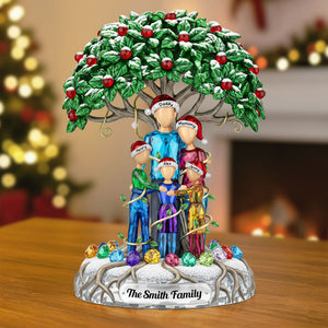 Family Tree Plaque - Personalized Gifts For Family 03huti240925 - Shaped Plaques - GoDuckee