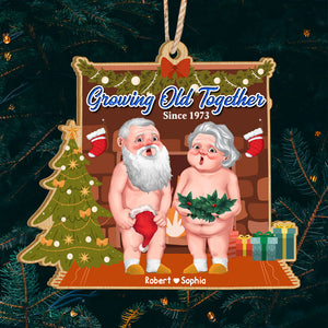 Growing Old Together-Personalized Wood Ornament - PW17-ORNM-WOOD-04nati070923da - Ornament - GoDuckee