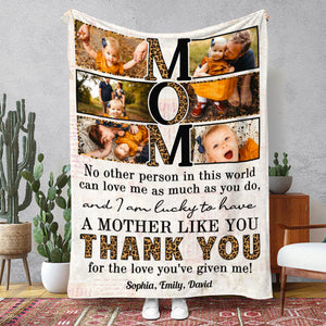 MOM You're The World, Personalized Blanket, Gifts For Mom - Blanket - GoDuckee