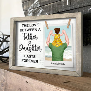 The Love Between A Father & Daughter Lasts Forever Personalized Canvas Print - Poster & Canvas - GoDuckee