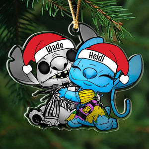 Christmas Gifts Couple Friend - Santa Hat 03ACDT111023 Personalized Acrylic Ornament - Ornament - GoDuckee