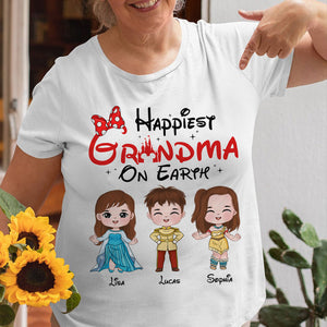 Happiest Grandma On Earth, Gift For Grandma, Personalized Shirt, Grandkids Shirt 02NATI280723HA - Shirts - GoDuckee