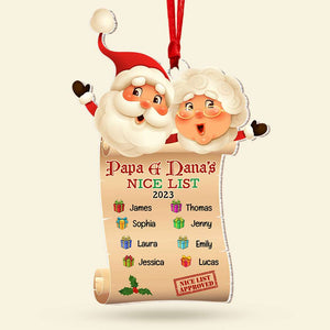 Nice List 2023, Gift For Grandkids, Personalized Acrylic Ornament, Grandkids List Ornament, Christmas Gift 04NATI080923 - Ornament - GoDuckee