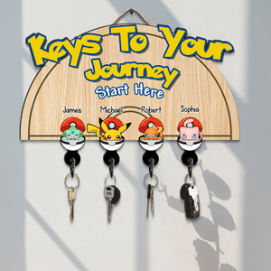 Personalized Family Key Hanger 02KADC030624 - Wood Sign - GoDuckee