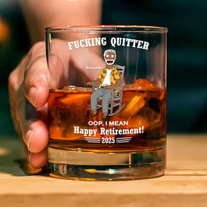 Personalized Gifts For Retirement Whiskey Glass 05huti270225pa - Whiskey Glass - GoDuckee