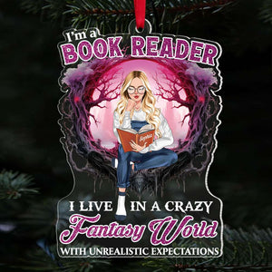 I'm A Book Reader, Gift For Book Lover, Personalized Acrylic Ornament, Book Lovers Ornament, Christmas Gift - Ornament - GoDuckee